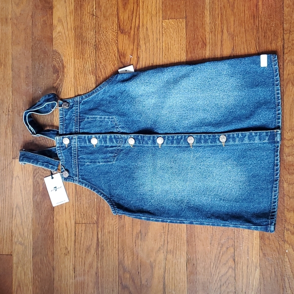 7 for all mankind Denim Overall Dress - Picture 2 of 7
